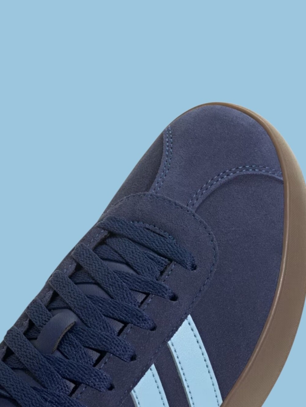 Adidas VL Court 3 Womens Navy & Light Blue Casual Low-Top Sneakers Size 7 - Picture 6 of 6